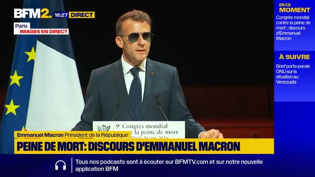 Macron : « La peine de mort ne rend pas une société plus sûre » — @BFMTV
