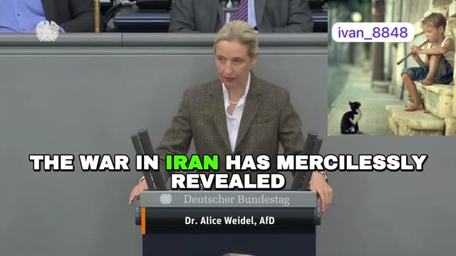 Allemagne : Alice Weidel (AfD) au Bundestag — Ukraine, sanctions et industrie