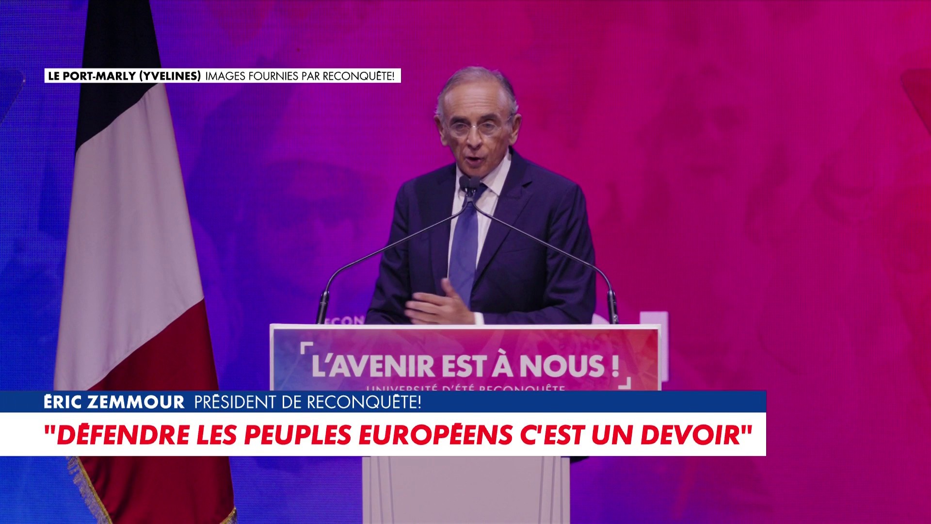 « Nos trois piliers » : Zemmour énonce sa doctrine de la « civilisation » au meeting de rentrée Reconquête