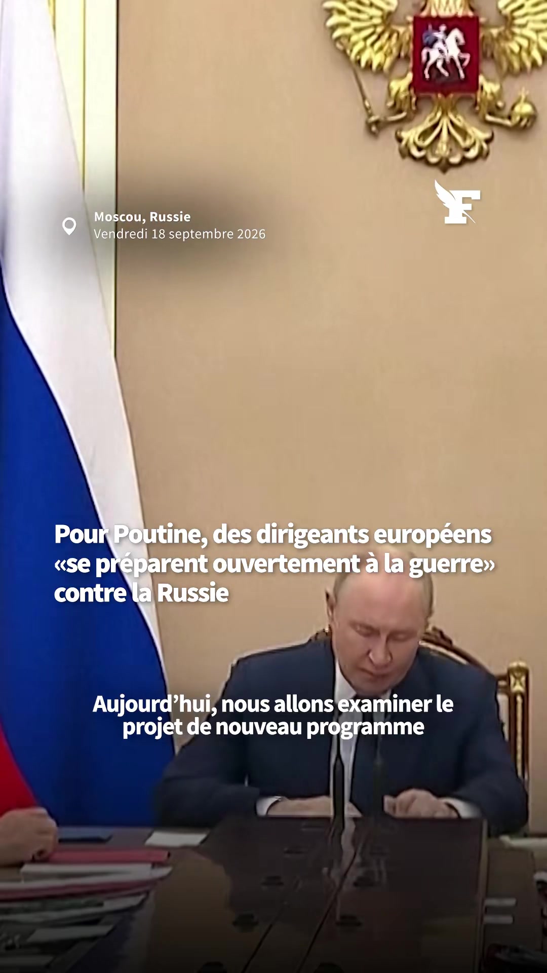 « Certains dirigeants européens se préparent ouvertement à la guerre » : Poutine au Kremlin — la citation est exacte, le cadre est le programme d'armement
